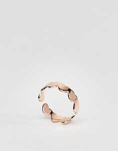 Кольцо ограниченной серии с сердечками - Медный Asos
