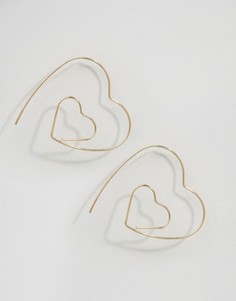 Серьги ограниченной серии с сердечком - Золотой Asos