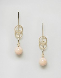 Переливающиеся серьги-подвески ограниченной серии с шаром - Розовый Asos