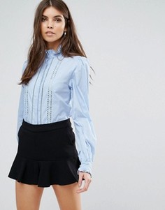 Рубашка с кружевной отделкой Liquorish - Синий