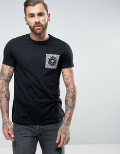 Футболка с принтом кармана ASOS - Черный