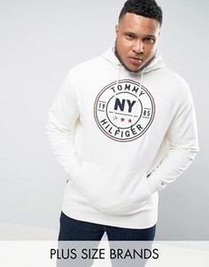 Худи белого цвета с логотипом NY Tommy Hilfiger PLUS - Белый