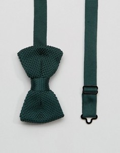 Вязаный галстук-бабочка цвета хаки в футляре 7X - Зеленый