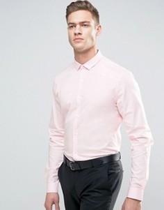 Розовая узкая рубашка стретч ASOS - Розовый