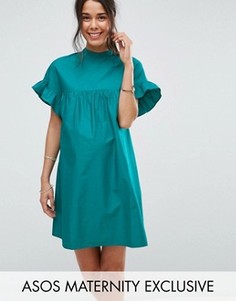 Свободное платье ASOS Maternity - Зеленый