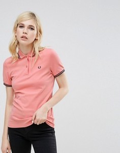 Футболка-поло с контрастным воротником Fred Perry - Розовый