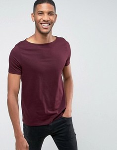 Футболка с вырезом лодочкой ASOS - Красный