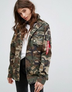 Куртка с драконом Alpha Industries Huntington - Коричневый