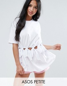 Футболка с завязками ASOS PETITE - Розовый