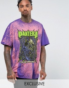 Фиолетовая свободная футболка с принтом Pantera Reclaimed Vintage Inspired - Фиолетовый