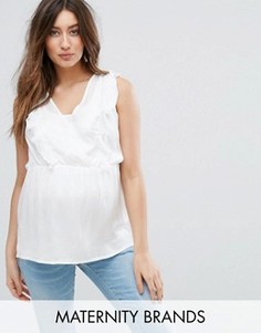 Тканый топ с оборками Mamalicious - Белый Mama.Licious