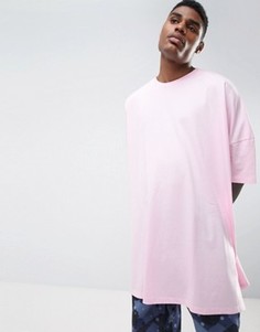 Розовая свободная футболка с укороченными рукавами ASOS - Розовый