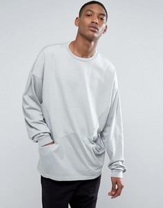 Oversize-лонгслив со вставками ASOS - Синий