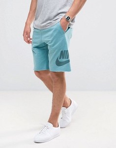 Синие махровые шорты Nike 833959-499 - Синий