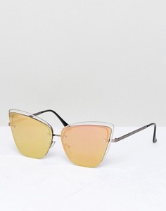 Солнцезащитные очки кошачий глаз ASOS - Золотой