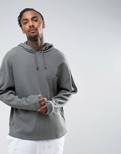 Худи свободного кроя с карманом на груди ASOS - Зеленый