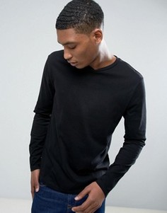 Лонгслив с круглым вырезом ASOS - Черный