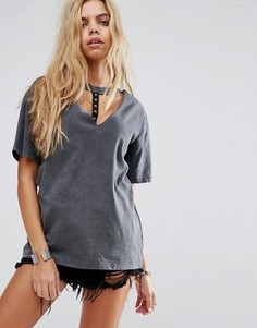 Футболка с люверсами ASOS - Черный