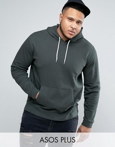 Худи цвета хаки ASOS PLUS - Зеленый