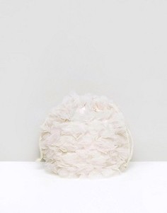 Мягкий клатч с цветами ASOS WEDDING - Кремовый