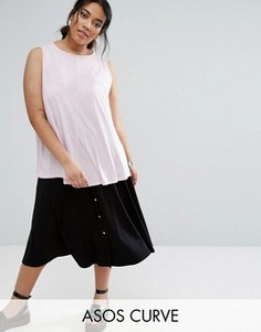 Свободный топ ASOS CURVE - Розовый
