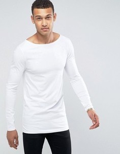 Белый длинный лонгслив ASOS - Белый