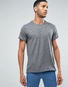 Футболка с необработанным краем Selected Homme - Черный