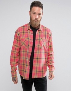 Розовая свободная рубашка из саржи ASOS - Розовый