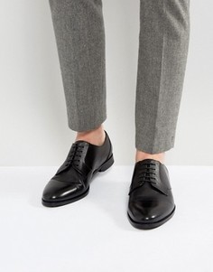 Черные кожаные туфли на шнуровке HUGO by Hugo Boss - Черный