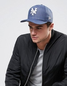 Бейсболка из льна и фетра New Era 9Fifty NY Mets - Темно-синий