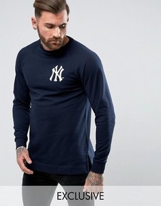 Длинный свитшот с рукавами реглан Majestic Yankees эксклюзивно для ASOS - Темно-синий