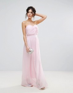 Платье макси с декоративным узлом Club L - Розовый