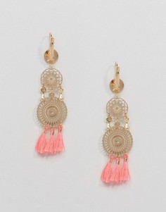 Миниатюрные серьги-подвески с кисточками ASOS - Золотой