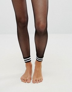 Колготки без носка в сеточку ASOS - Черный