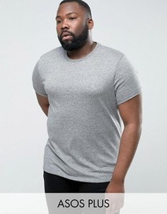 Плотная трикотажная футболка с отворотами на рукавах ASOS PLUS - Красный