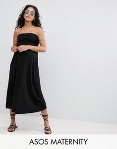 Пляжное платье-бандо миди ASOS Maternity - Черный