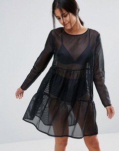 Полупрозрачное платье Minimum Babydoll - Черный