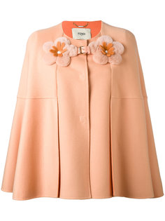 flower embellished cape Fendi