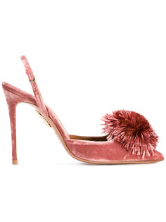 босоножки с помпоном Aquazzura