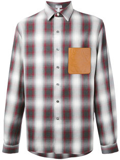 logo patch plaid shirt Loewe