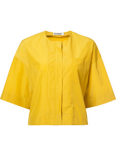 укороченная куртка  без воротника Jil Sander