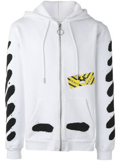 толстовка на молнии с полосатым принтом Off-White
