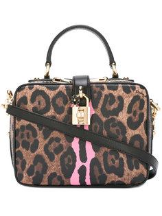 леопардовая сумка на плечо с замком Dolce &amp; Gabbana
