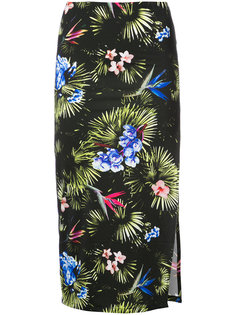 юбка с тропическим принтом с разрезом Fleur Du Mal