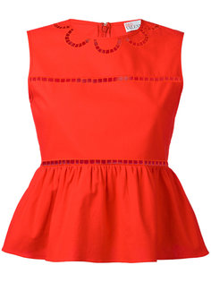топ с баской и вышивкой Red Valentino