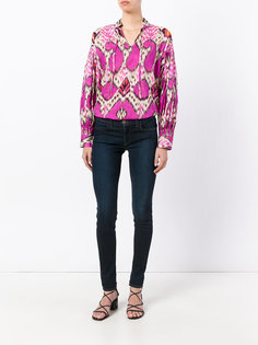 printed tie-fastening blouse  Etro