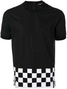 футболка с полоской в клетку Dsquared2