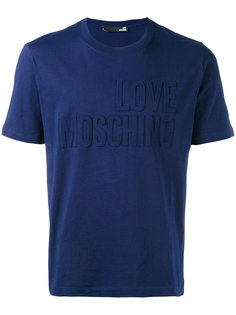 футболка с тисненым логотипом Love Moschino