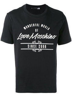 футболка с принтом-логотипом Love Moschino