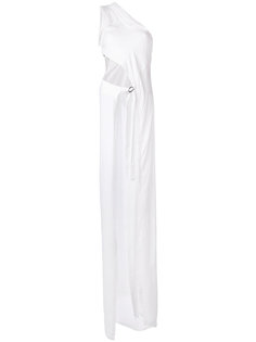 длинное платье с драпировками Ann Demeulemeester